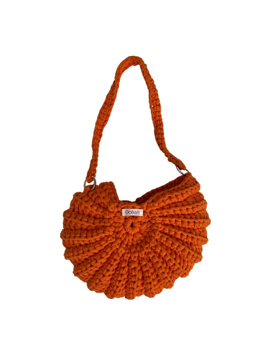 Sac crochet L'AMMONITE - Orange Océan