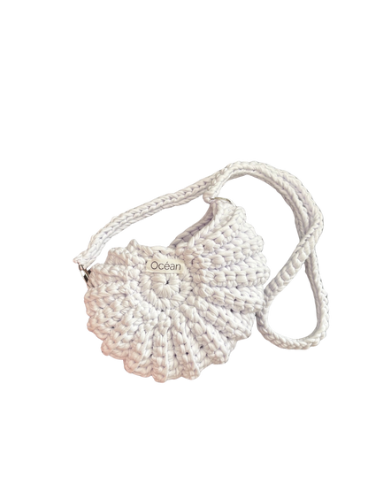 Sac crochet L'AMMONITE - Blanc Océan