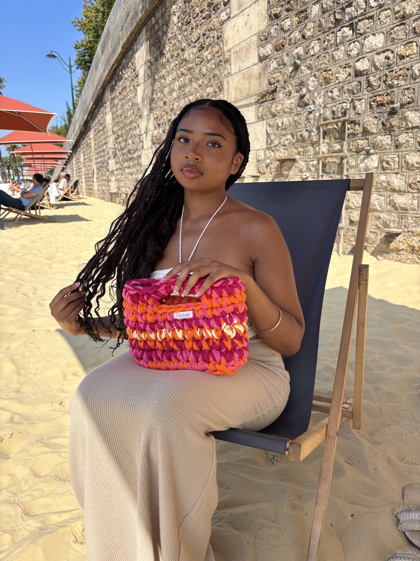 Sac crochet LE PALME - Tropical Océan
