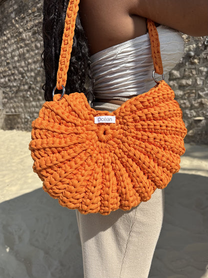 Sac crochet L'AMMONITE - Orange Océan