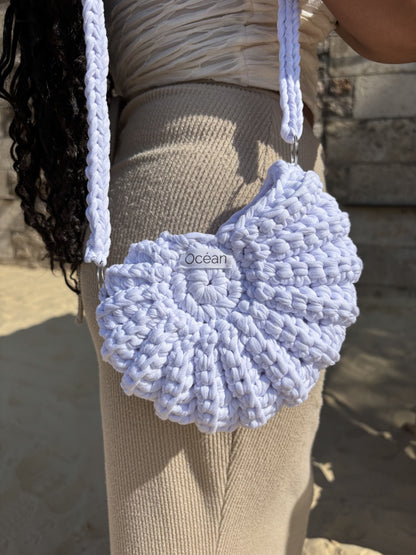 Sac crochet L'AMMONITE - Blanc Océan