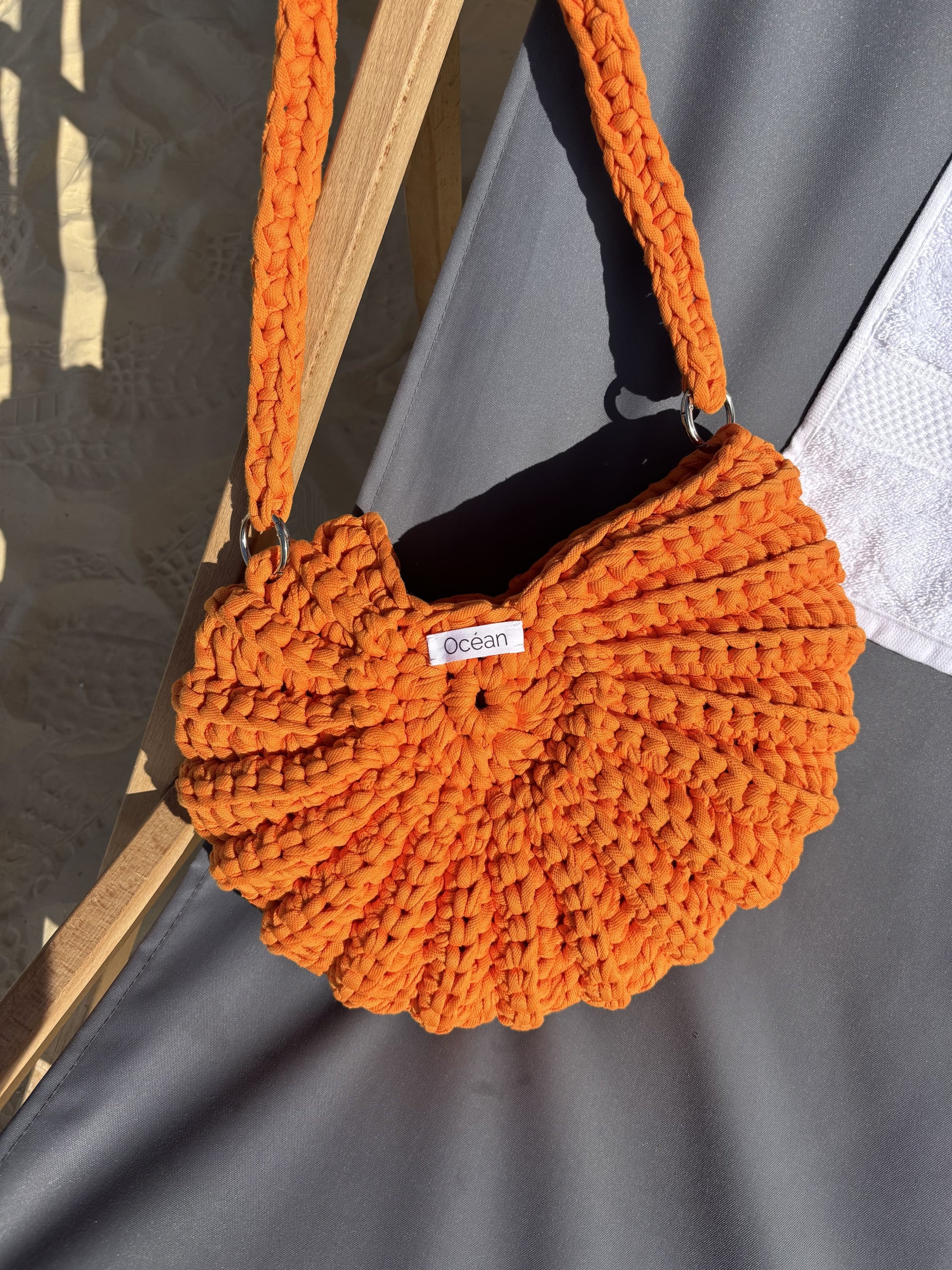 Sac crochet L'AMMONITE - Orange Océan