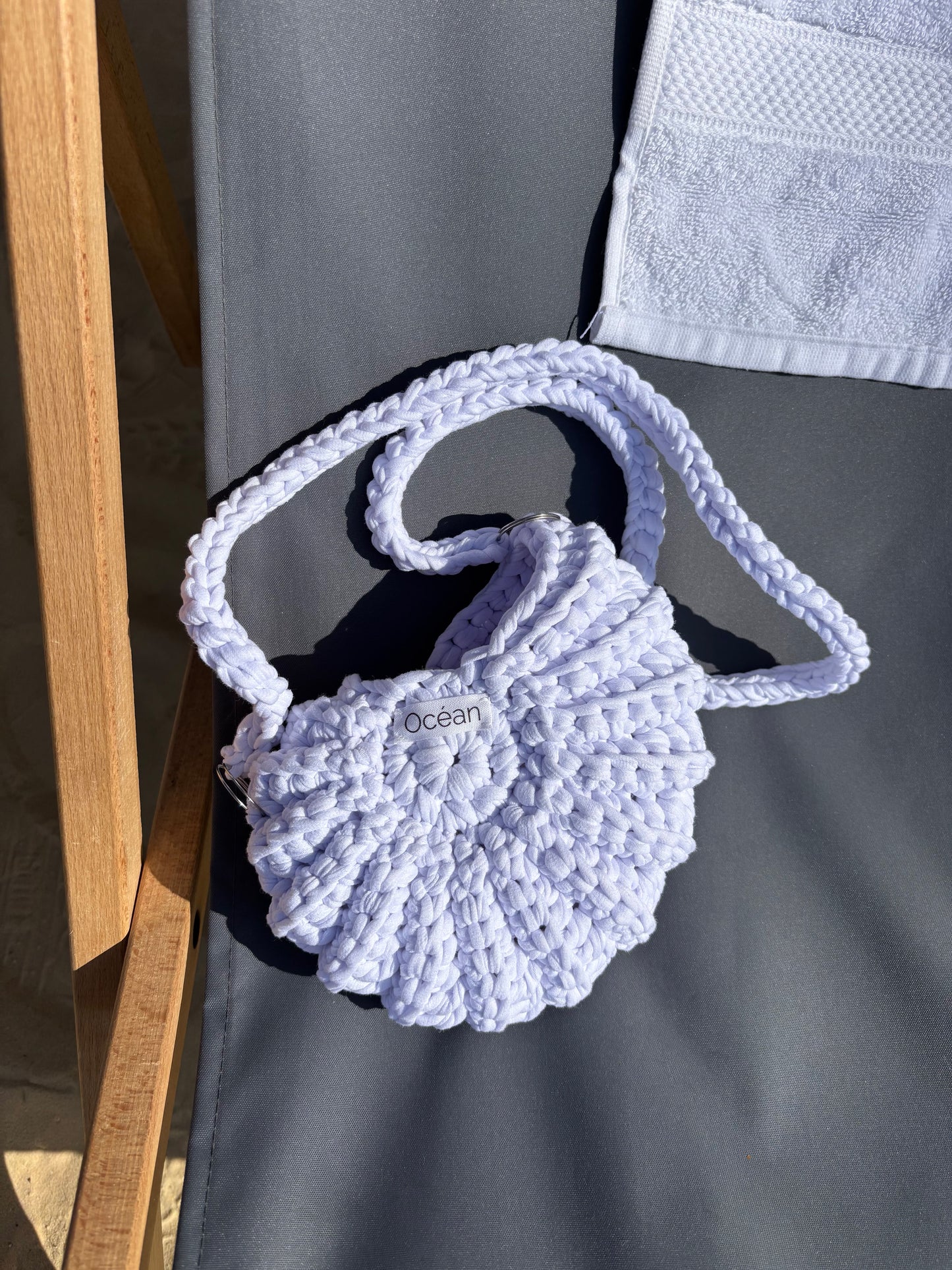 Sac crochet L'AMMONITE - Blanc Océan
