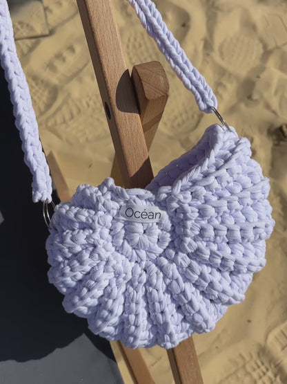 Sac crochet L'AMMONITE - Blanc