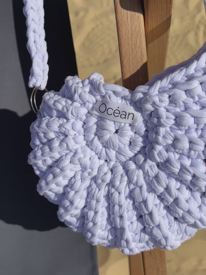 Sac crochet L'AMMONITE - Blanc