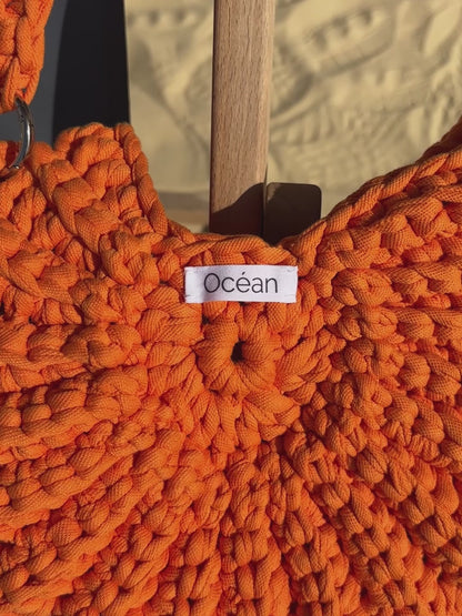 Sac crochet L'AMMONITE - Orange